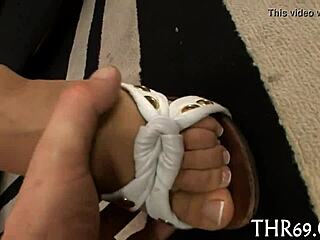 Enjoying oral stimulation with cum in mouth