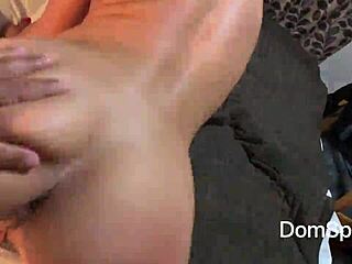 cute european girl deep throats during casting interview