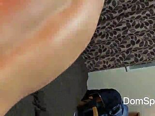 cute european girl deep throats during casting interview