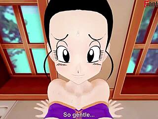 Chichi gets stuck in kitchen in Dragon Ball Z hentai fantasy