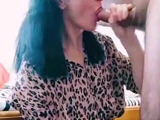 He Loves To Cum On Her Face. Facial After Blowjob.