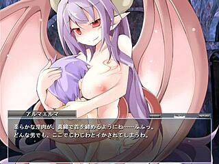 Look at Alma Elma's Big Tits in Hentai Game!