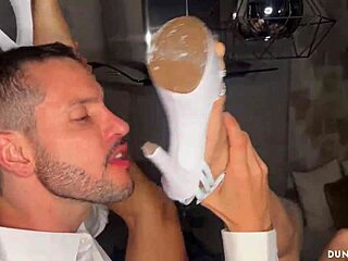 We're celebrating with silvana, admiring her huge milf tits and monster cock