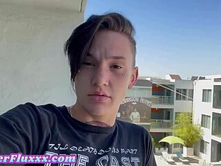 Model girlfriend and her femme boyfriend in couple activity