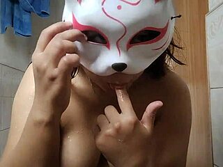 Boldly sucking my own tongue in intense solo act