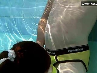 I gave Minnie Manga a wild underwater blowjob session