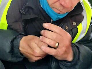 horny gay amateurs in the car backseat have uncut fun swallowing each other's cum