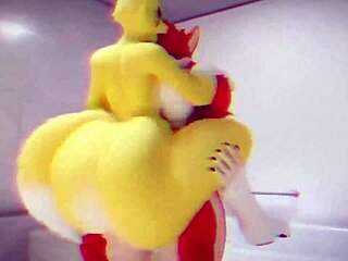 Emotional Crazy Furry HMV with Monster Cock and Wild Anime Tits in Action