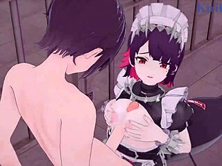 Ellen joe has intense sex in zenless zone zero hentai with big tits.