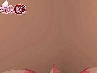 Catgirl teases with big tits then sucks cock dry