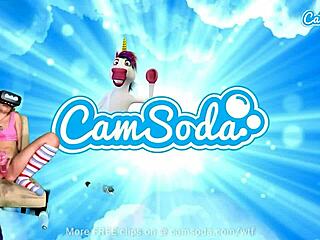 Blonde teen 18+ cums hard with VR toy