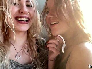 Feeling playful outside with my classmate in anime style!