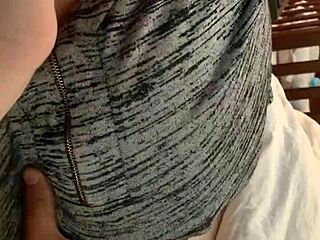 playing with my wife's amazing big natural oiled tits