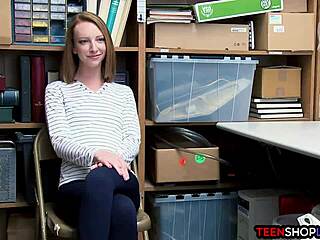 redhead teen shoplifter caught by mall cop