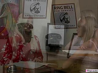 Blonde Babe Pussylicks Motel Crew!