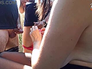 Wife Enjoys Public Threesome on Street with Stranger in MFM Cuckold