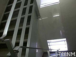 Intriguing Young babe sucks cock for quick cash