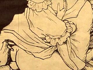 Vintage Erotic Art with Retro Anime Charm