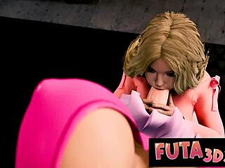 futa3dx - huge titted futa bangs blonde hard on terrace