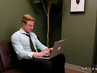gay coworkers rimming and fucking anal in office