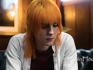 whoa! confused ginger tranny bangs her doctor in wild therapy!