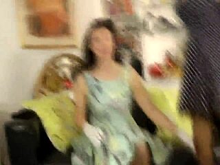 Euro milfs enjoy lesbian foreplay in lingerie