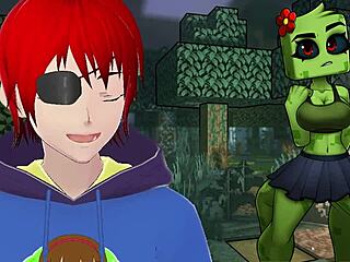 In this parody, we give our girl a golden bikini in hornycraft.