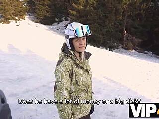 Vip4k cuckold watches his wife at ski resort