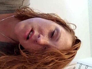 Wife's big tits bounce in intense bathroom quickie