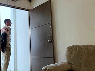 Delivery Guy's Huge Cock Gets Tipped on My Massive Tits