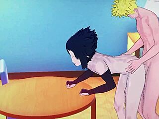 Naruto and Sasuke engage in intense hentai sex with blowjobs and cumshots
