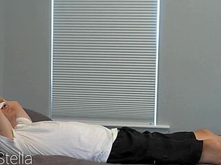 pregnant milf relaxes in bikini