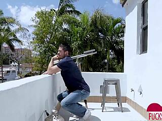 demi sutra scopes out her stepsis, leading to interracial cumshot on big ebony ass.