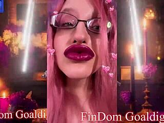 Addicted to financial domination, slave follows jerk off instructions from dominant mistress.