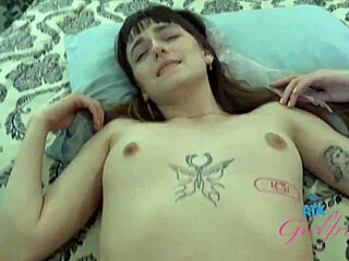 Lana gives pov blowjob, fucking, and footjob to amateur guy!