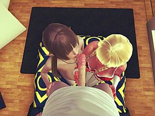 In honey select 2 dx, fuck a nun and an elf with big tits in expensive hotel apartment