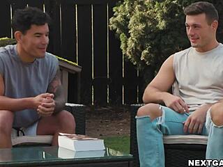 Gorgeous gay sex scene with JC Hunt and Ryer Owens in intense bareback hardcore