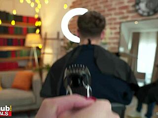 brunette trainee tries cutting hair herself