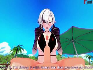 Arlecchino Bikini Sex Slams Hard on Beach Fantasy