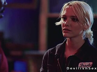 Dude Hard Fucks Sweaty Busty Blonde Babe