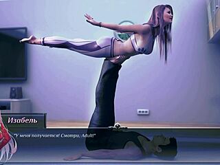 Erotic yoga game with the DeLuca family