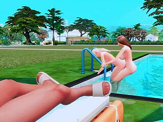 Young Wife Cheats On Husband With Futanari Girlfriend In Sims 4 Hentai