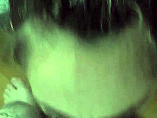 Candie Cross kneels for a messy facial blowjob