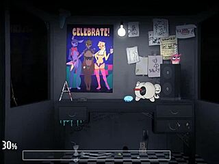 Five nights at fuzzboobs hentai game pornplay ep 5 pegging a sweet futanari asshole