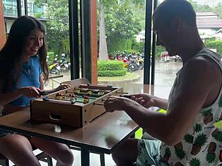 Talking about oral sex.