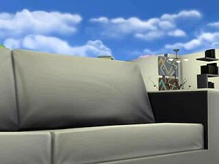 Is That Monster Fucking Her On The Couch In 3D Anime?