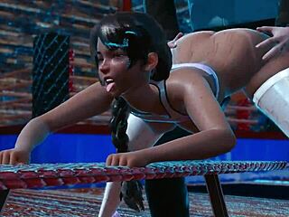 Hot pawg with big ass gets fucked hard by monster cock while working out in anime