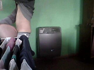 Latina milf fucks in kitchen.