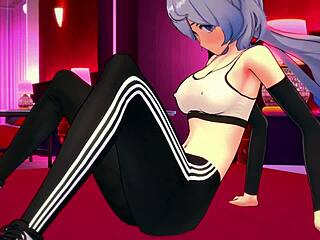 ganyu teaches foot sex in this training