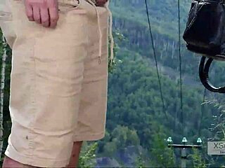 Exhibitionist couple with xsanyany in a wild stranger encounter